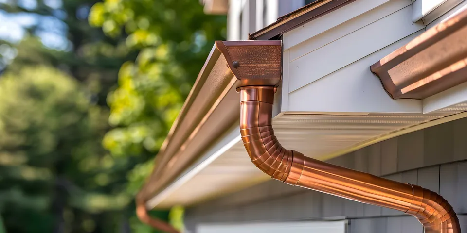 Installing custom roof gutters for effective water management and long-lasting home protection.