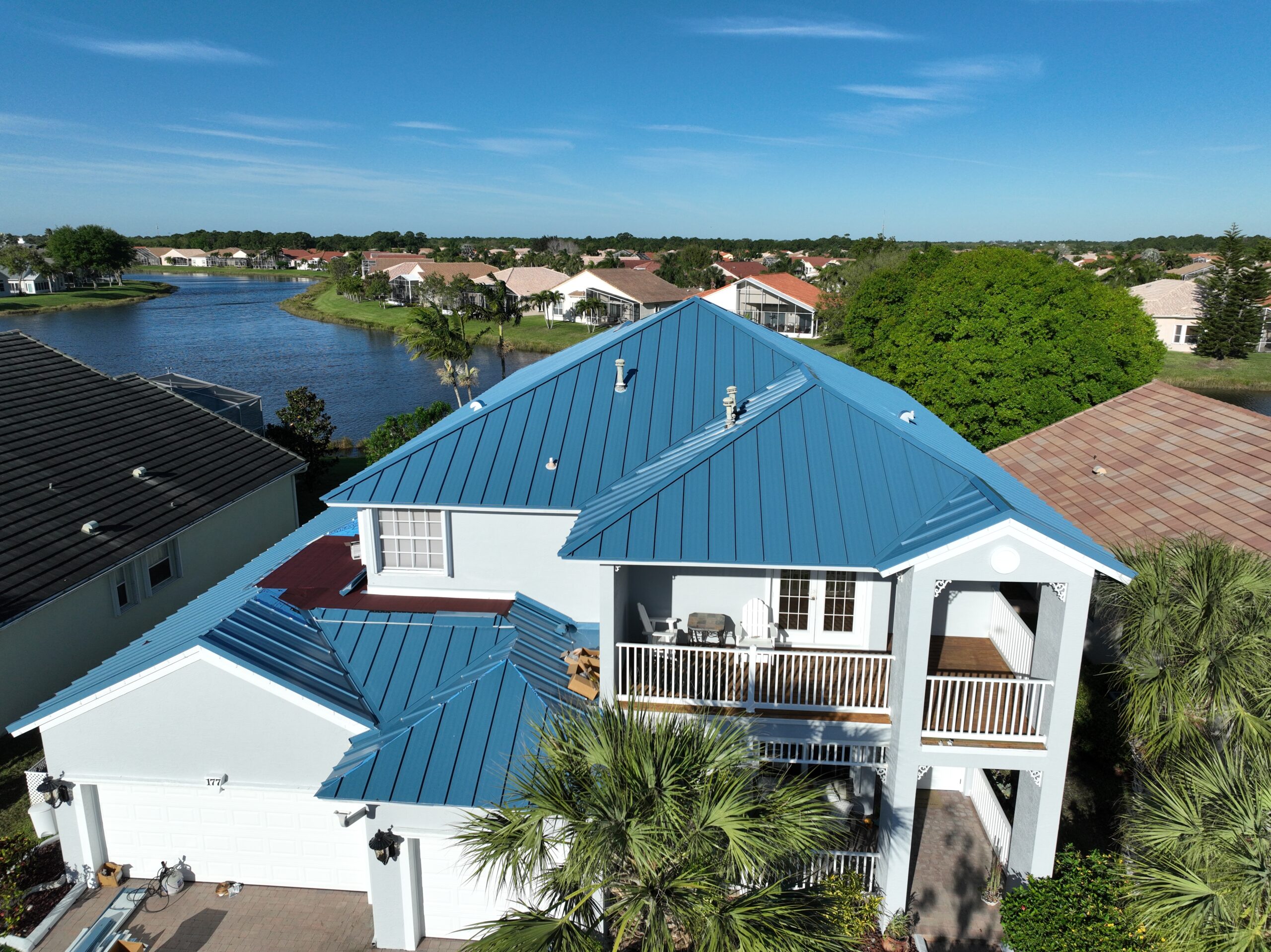 How a Slate Blue Metal Roof Brought Peace of Mind to a Florida Homeowner 2